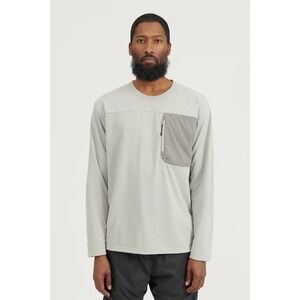 DESCENTE ALLTERRAIN LONG SLEEVE POCKET TEE SIZE L - GREY